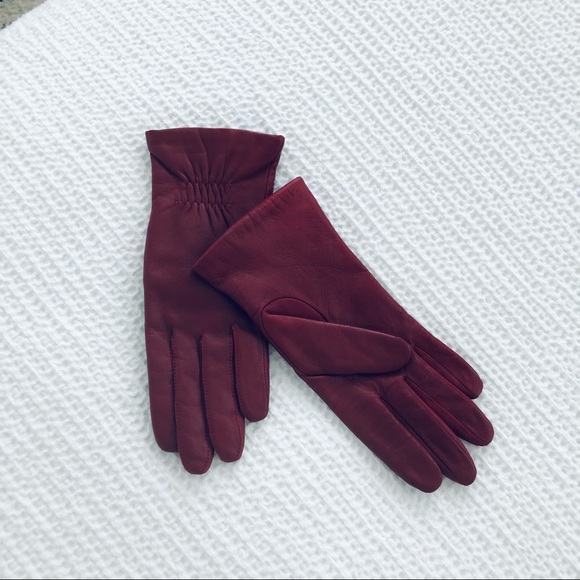 Accessories - Leather Gloves 100% Polyester Lining Women Size Large
